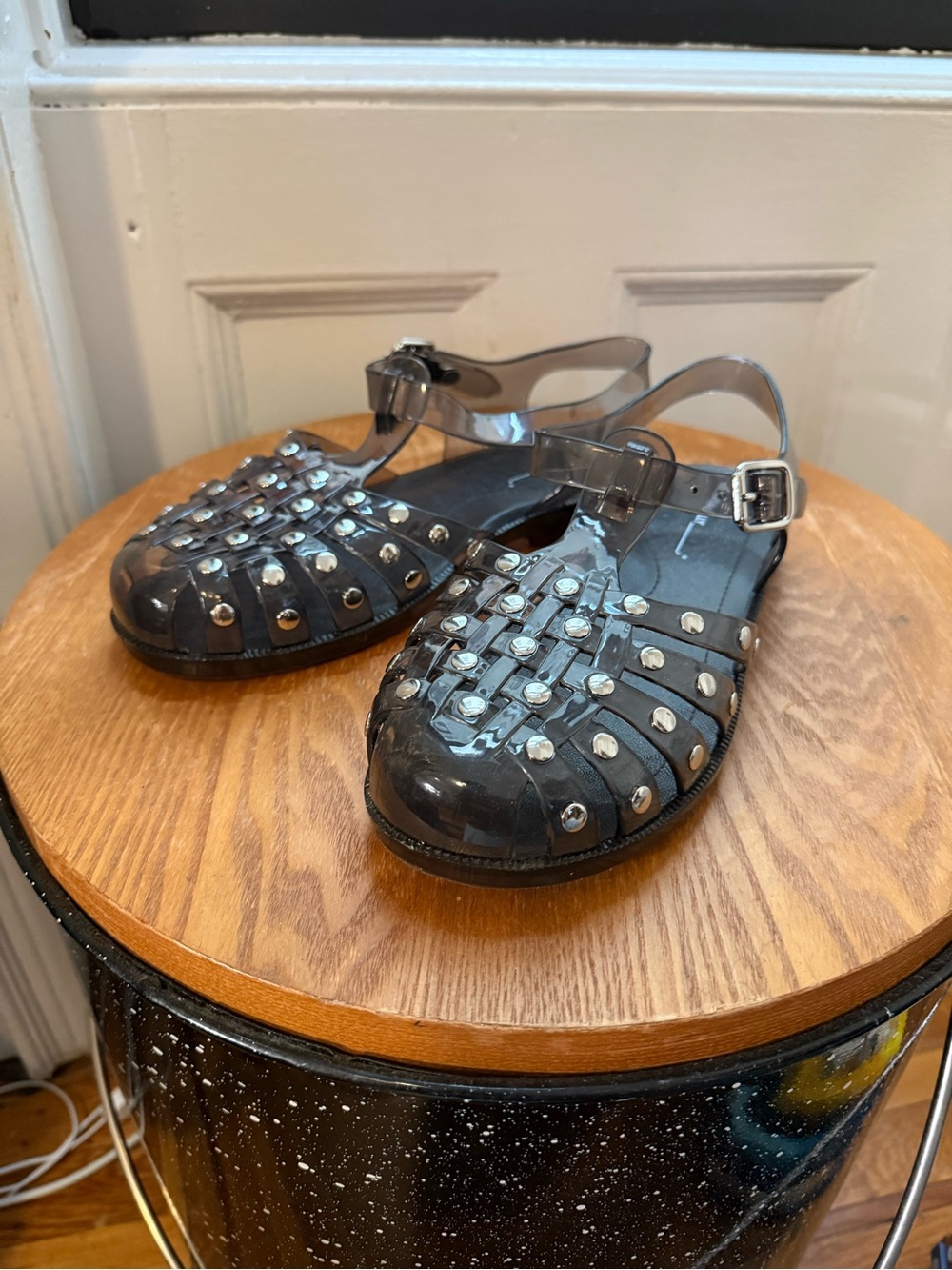 Intentionally Blank Studded Jelly Sandals